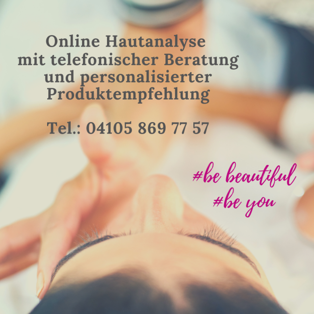 Online Hautanalyse mit telefonischer Beratung und individuelle Produkt Empfehlung 